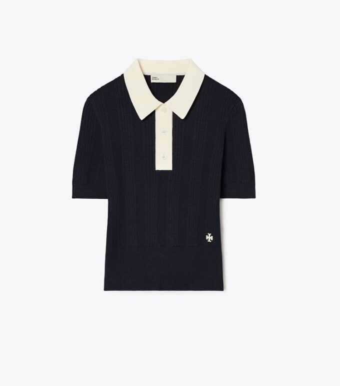 Polo en coton pointelle Polo en coton pointelle