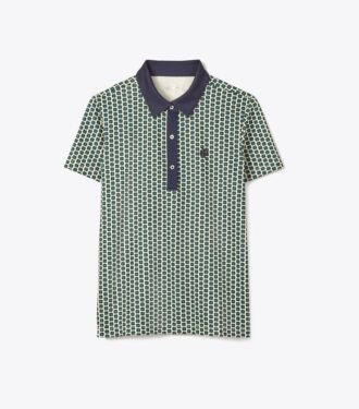 Polo en piqué technique imprimé