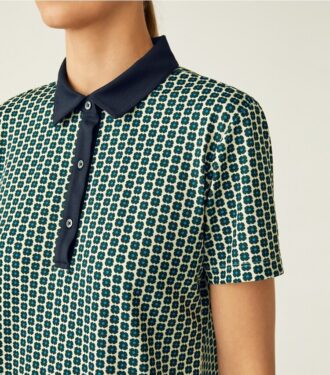 Polo en piqué technique imprimé