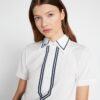 Polo rétro en coton mercerisé