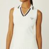 Polo sans manches en tricot côtelé Racquet Polo sans manches en tricot côtelé Racquet