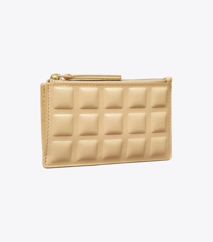 Porte-cartes zippé carré en cuir verni Fleming Porte-cartes zippé carré en cuir verni Fleming