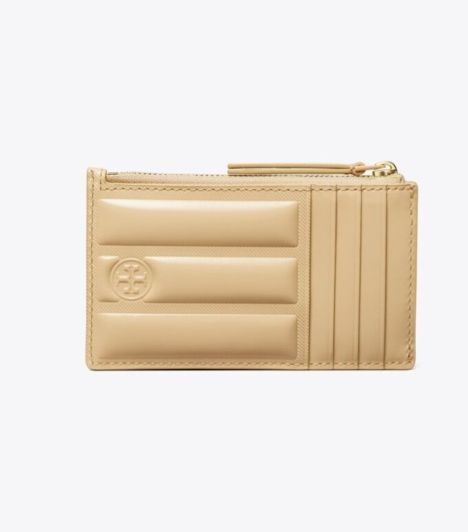 Porte-cartes zippé carré en cuir verni Fleming Porte-cartes zippé carré en cuir verni Fleming