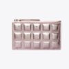 Porte-cartes zippé Fleming Metallic Square Quilt