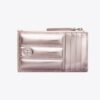 Porte-cartes zippé Fleming Metallic Square Quilt