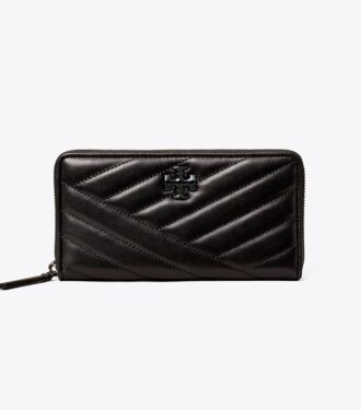 Portefeuille continental à fermeture éclair Kira Chevron