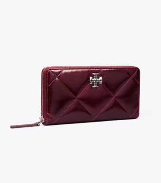 Portefeuille continental matelassé Kira Diamond à fermeture éclair