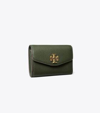 Portefeuille à rabat moyen Kira en cuir grainé