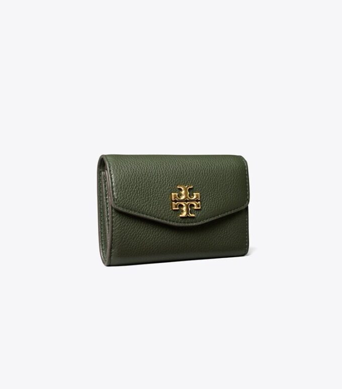 Portefeuille à rabat moyen Kira en cuir grainé Portefeuille à rabat moyen Kira en cuir grainé