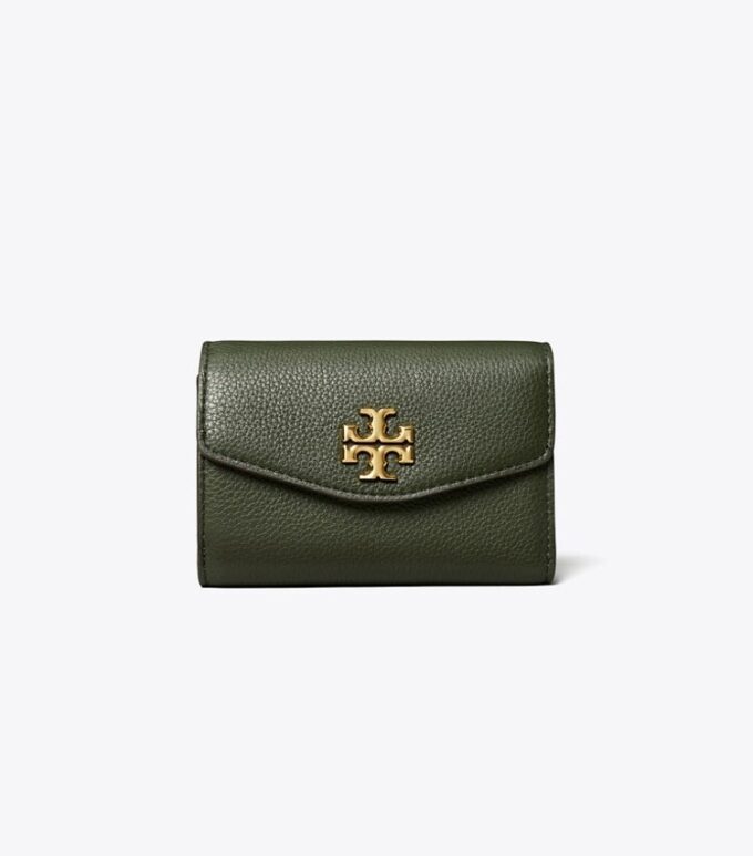 Portefeuille à rabat moyen Kira en cuir grainé Portefeuille à rabat moyen Kira en cuir grainé
