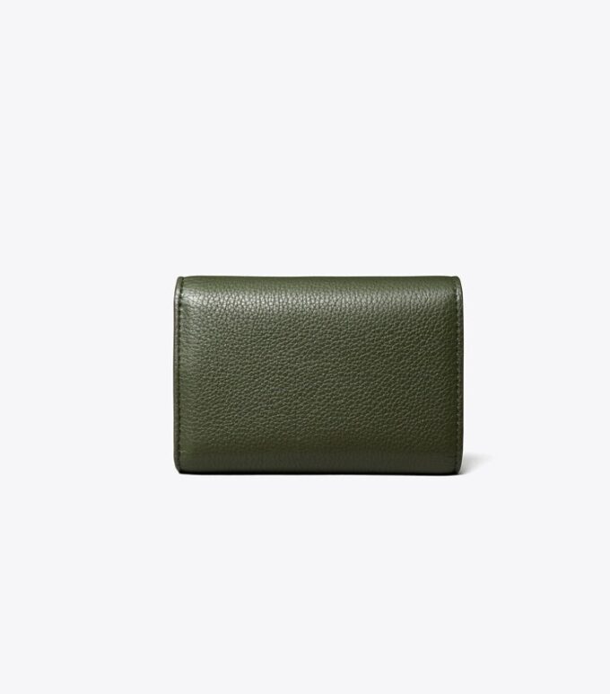 Portefeuille à rabat moyen Kira en cuir grainé Portefeuille à rabat moyen Kira en cuir grainé
