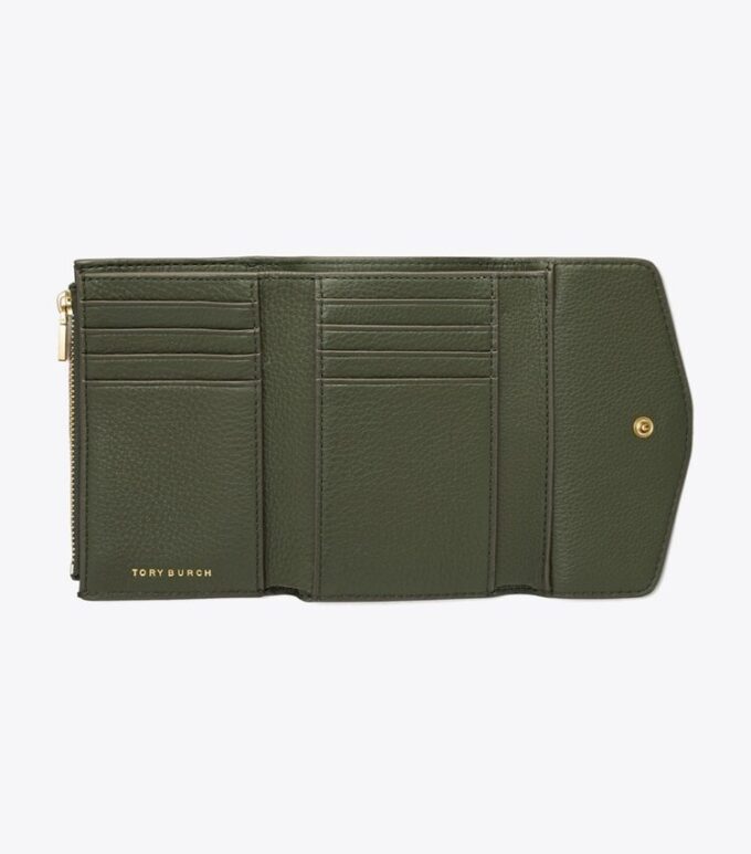 Portefeuille à rabat moyen Kira en cuir grainé Portefeuille à rabat moyen Kira en cuir grainé