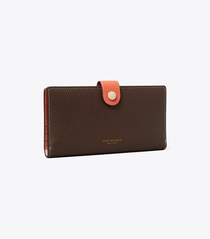 Portefeuille slim à fermeture éclair Colorblock Portefeuille slim à fermeture éclair Colorblock