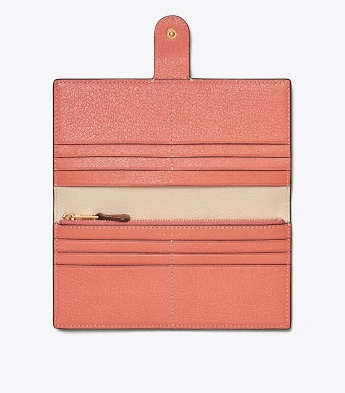 Portefeuille slim à fermeture éclair Colorblock Portefeuille slim à fermeture éclair Colorblock