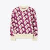 Pull à col rond en laine jacquard Pull à col rond en laine jacquard