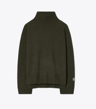 Pull à col roulé en laine mérinos