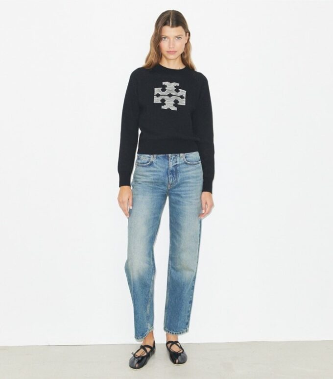 Pull en laine avec logo Pull en laine avec logo