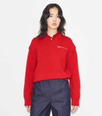 Pull en laine à col en V