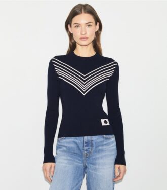 Pull en viscose à motif chevron