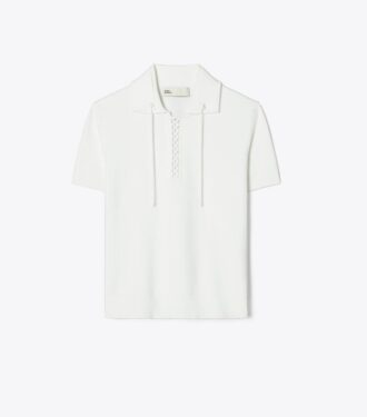 Pull polo à lacets