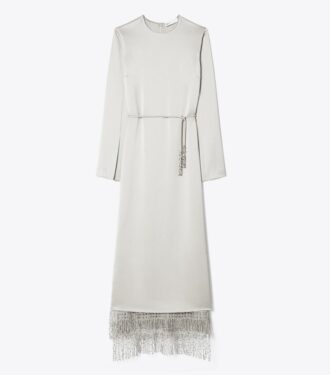 Robe asymétrique en crêpe