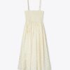 Robe bustier en soie smockée Robe bustier en soie smockée