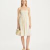 Robe bustier en soie smockée Robe bustier en soie smockée
