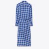 Robe chemise en viscose à carreaux