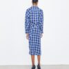 Robe chemise en viscose à carreaux