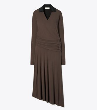 Robe à col en jersey