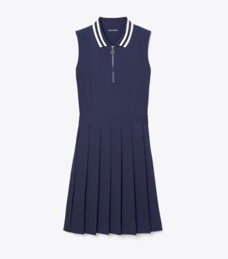Robe de golf à col plissé performante Robe de golf à col plissé performante