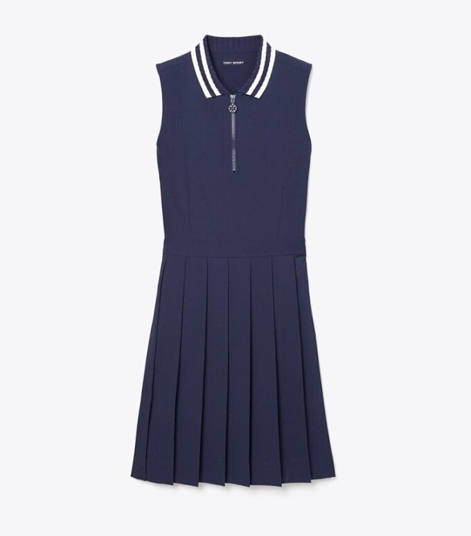 Robe de golf à col plissé performante Robe de golf à col plissé performante
