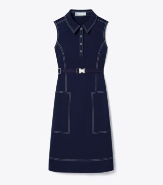 Robe de golf à surpiqûres