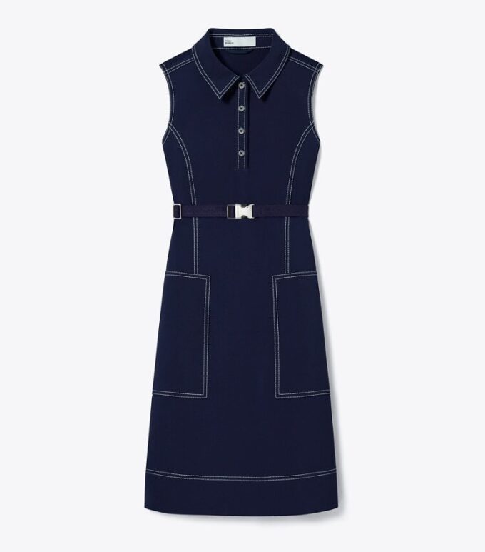 Robe de golf à surpiqûres Robe de golf à surpiqûres