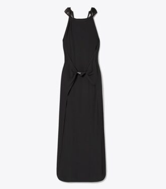 Robe en crêpe nouée