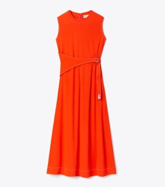 Robe en jersey à ceinture