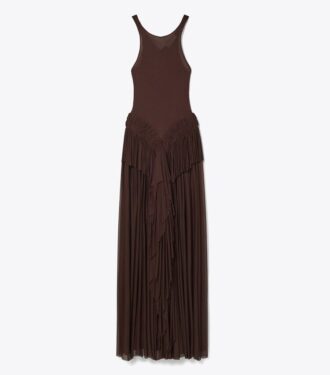 Robe en jersey drapé