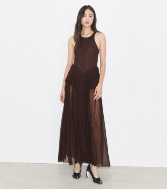 Robe en jersey drapé
