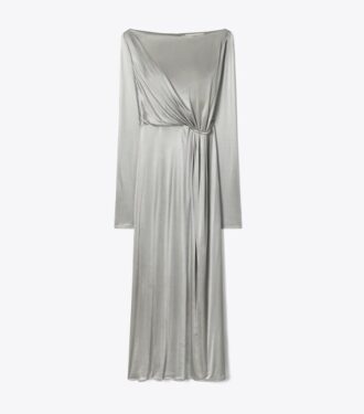 Robe en jersey froncé