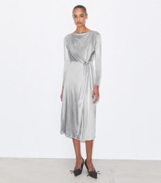 Robe en jersey froncé
