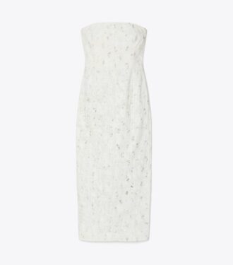 Robe en lin embellie