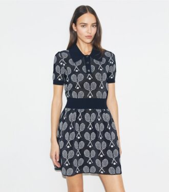 Robe en maille avec motif raquettes