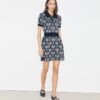 Robe en maille avec motif raquettes Robe en maille avec motif raquettes