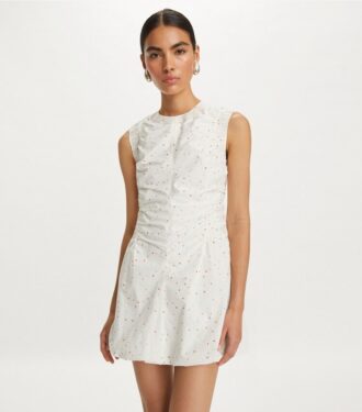 Robe en popeline de coton à fleurs
