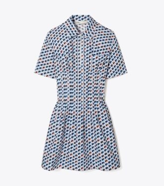 Robe en popeline de coton imprimée