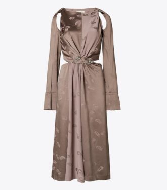 Robe en viscose torsadée