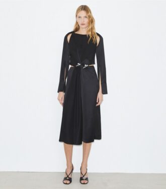 Robe en viscose torsadée