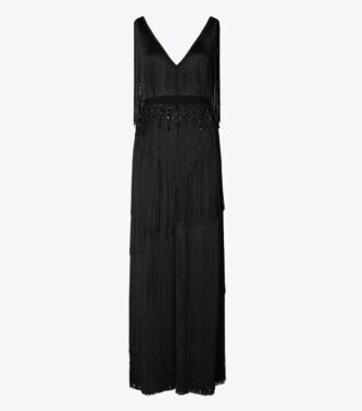 Robe à franges en viscose