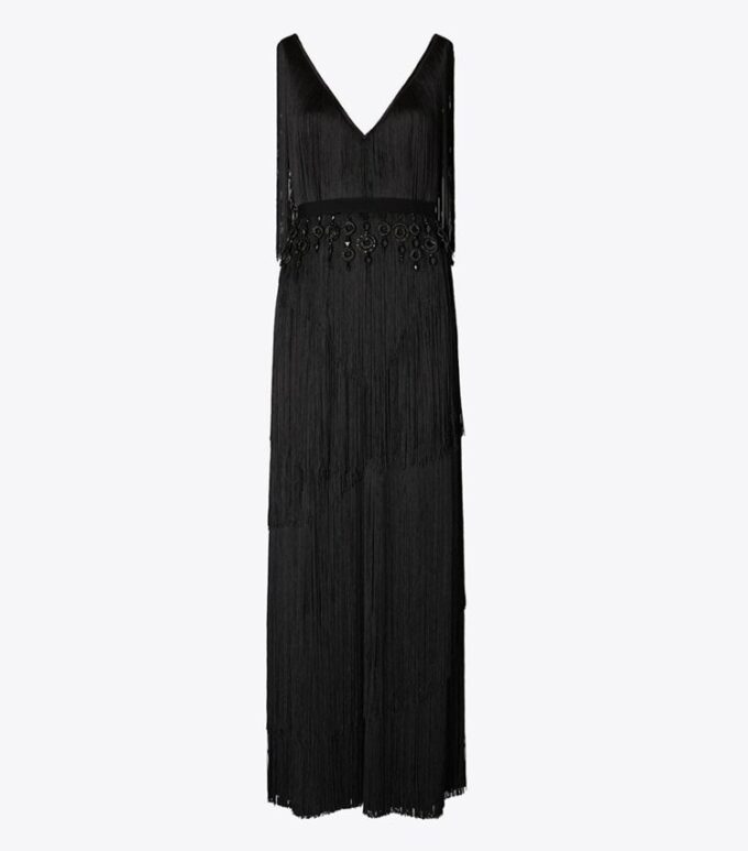 Robe à franges en viscose Robe à franges en viscose
