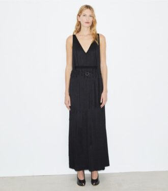 Robe à franges en viscose